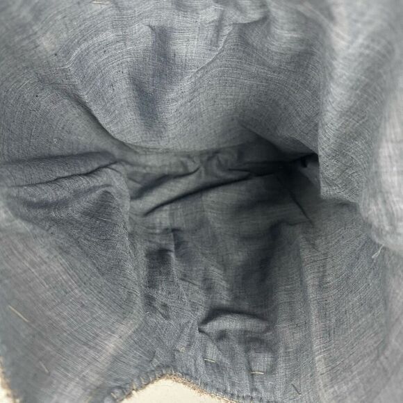 Brown Felted Wool Bucket Handbag Purse with Flower Accent - Picture 4 of 5